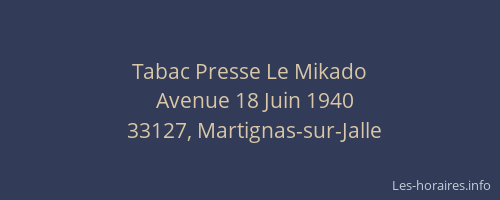 Tabac Presse Le Mikado
