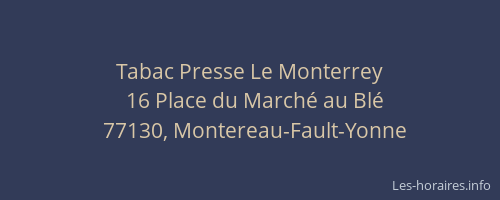 Tabac Presse Le Monterrey