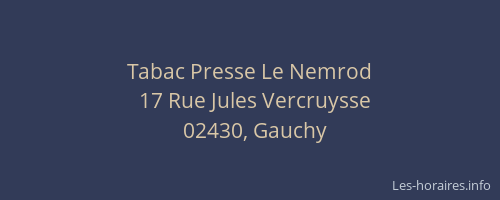 Tabac Presse Le Nemrod