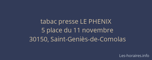 tabac presse LE PHENIX
