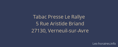 Tabac Presse Le Rallye
