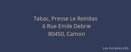 Tabac, Presse Le Reinitas