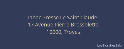 Tabac Presse Le Saint Claude