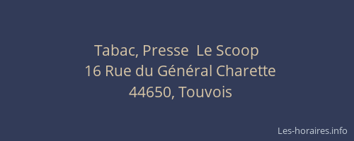 Tabac, Presse  Le Scoop