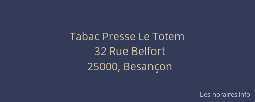 Tabac Presse Le Totem