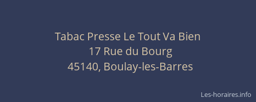 Tabac Presse Le Tout Va Bien