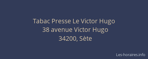 Tabac Presse Le Victor Hugo
