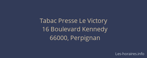 Tabac Presse Le Victory