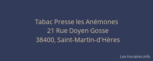 Tabac Presse les An&eacute;mones