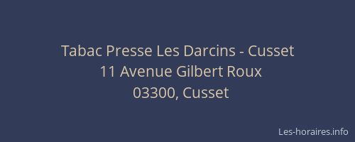 Tabac Presse Les Darcins - Cusset