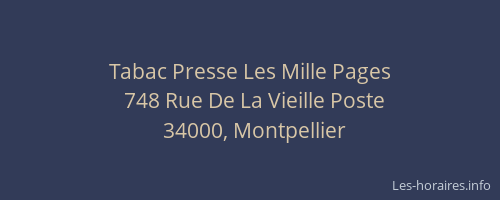 Tabac Presse Les Mille Pages