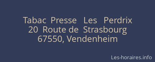 Tabac  Presse   Les   Perdrix