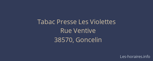 Tabac Presse Les Violettes