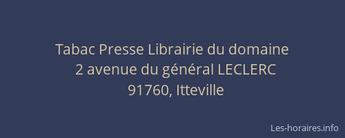 Tabac Presse Librairie du domaine