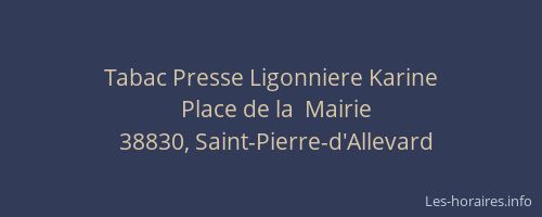 Tabac Presse Ligonniere Karine