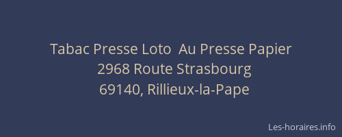 Tabac Presse Loto  Au Presse Papier