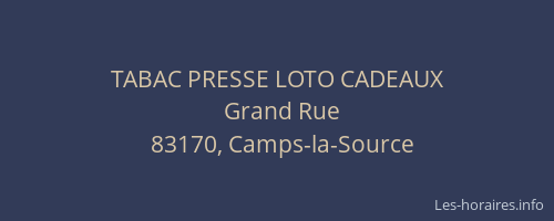 TABAC PRESSE LOTO CADEAUX