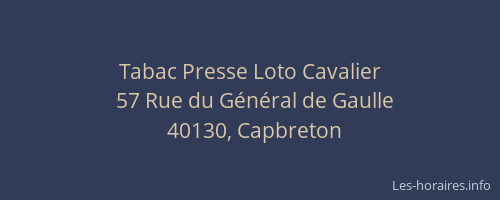 Tabac Presse Loto Cavalier