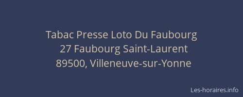 Tabac Presse Loto Du Faubourg