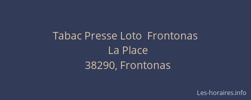 Tabac Presse Loto  Frontonas