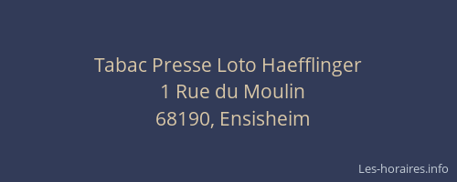 Tabac Presse Loto Haefflinger