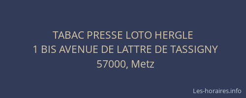 TABAC PRESSE LOTO HERGLE