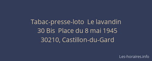 Tabac-presse-loto  Le lavandin