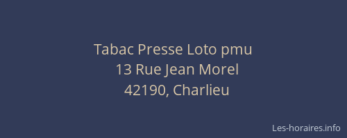 Tabac Presse Loto pmu