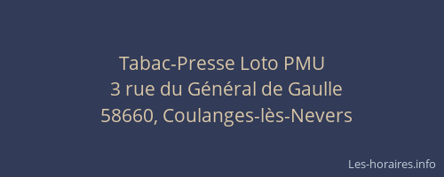 Tabac-Presse Loto PMU