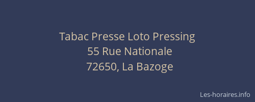 Tabac Presse Loto Pressing