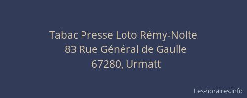 Tabac Presse Loto Rémy-Nolte