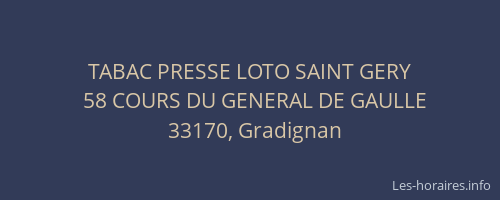 TABAC PRESSE LOTO SAINT GERY