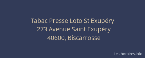 Tabac Presse Loto St Exup&eacute;ry