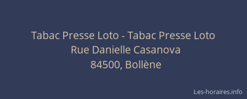 Tabac Presse Loto - Tabac Presse Loto