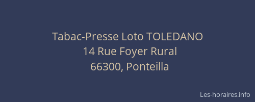 Tabac-Presse Loto TOLEDANO