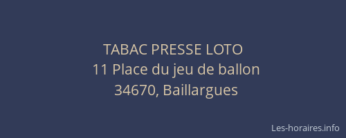 TABAC PRESSE LOTO