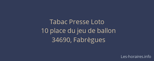 Tabac Presse Loto