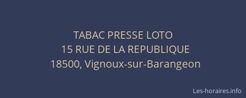 TABAC PRESSE LOTO