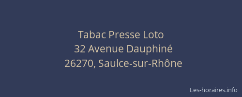Tabac Presse Loto