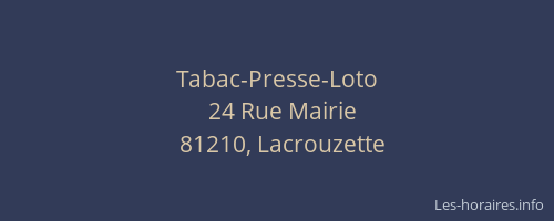 Tabac-Presse-Loto