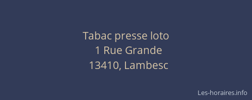 Tabac presse loto