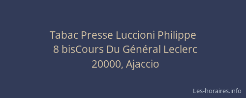 Tabac Presse Luccioni Philippe