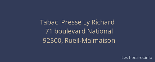 Tabac  Presse Ly Richard