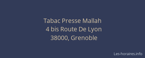 Tabac Presse Mallah