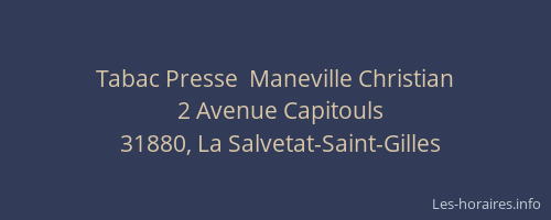 Tabac Presse  Maneville Christian