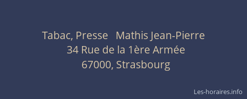 Tabac, Presse   Mathis Jean-Pierre