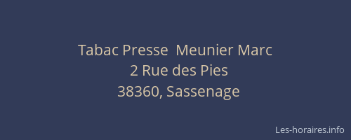 Tabac Presse  Meunier Marc