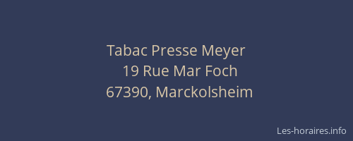 Tabac Presse Meyer