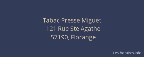 Tabac Presse Miguet