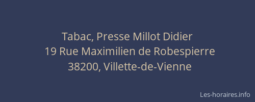 Tabac, Presse Millot Didier